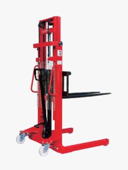 Apilador manual con horquillas y patas regulables para 1000kg