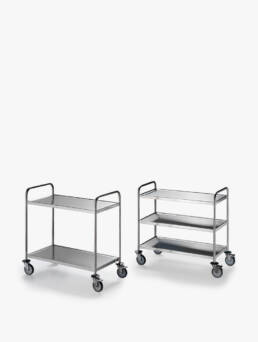 Carros con tirador en acero inoxidable