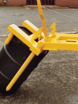 Posicionador de bidones para carretilla 4 pines