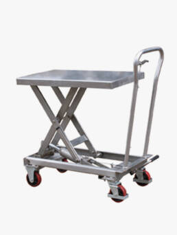 Mesa elevadora móvil de acero inox