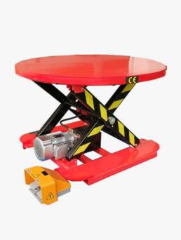 Mesa elevadora giratoria eléctrica con mando o pedal