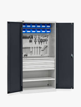 Armario con puertas batientes para taller Perfom 14049